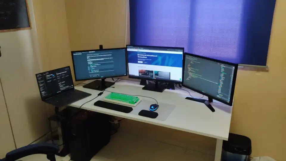 Shared workshop and software department workspace